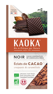 Kaoka Chocolat noir 61% eclats de feves bio 100g - 1635